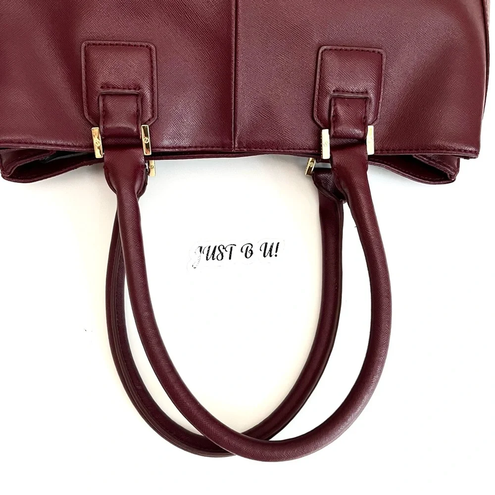 Tory Burch | Wine Burgundy | Saffiano Leather | Large Bag Tote